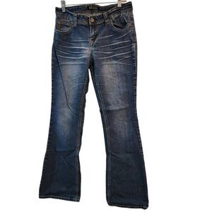 ZCO Jeans mid rise boot cut medium wash whiskered size 11